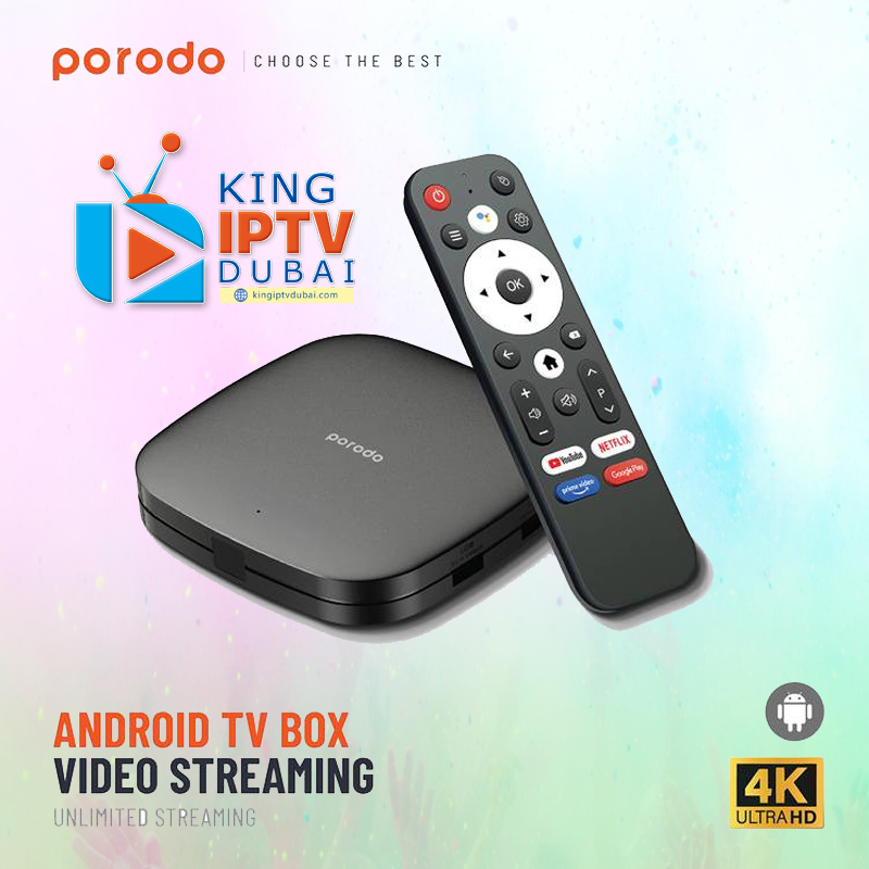 Porodo Android TV Box 1080P 2GB RAM 8GB ROM Support 4K