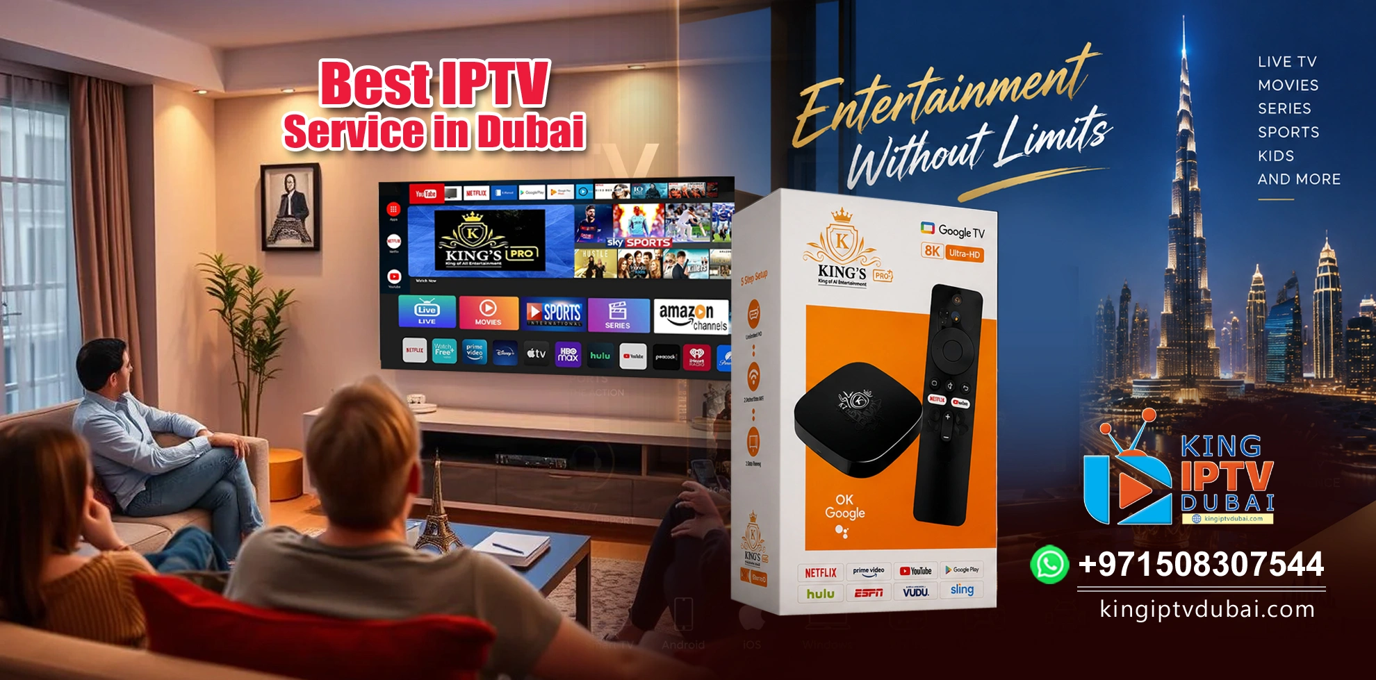 Best IPTV Service in Dubai UAE King Pro